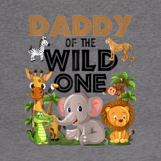 Dad of The Wild One Animal Safari 1st Birthday Theme Family by Eduardo